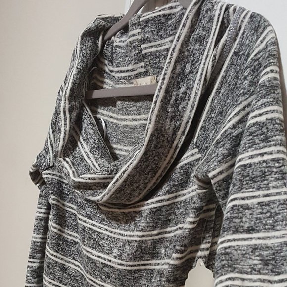 NWT Altar'd State Gray Stripe Cowl Neck Dress - Picture 7 of 10